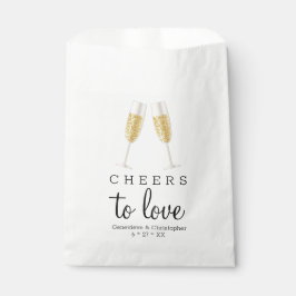 Liebe Champagner Toast Wedding Geschenktütchen