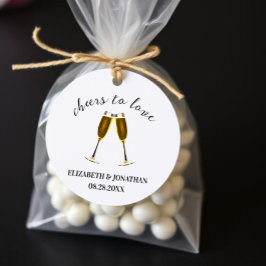 Liebe Champagnerbrille Geschenkanhänger