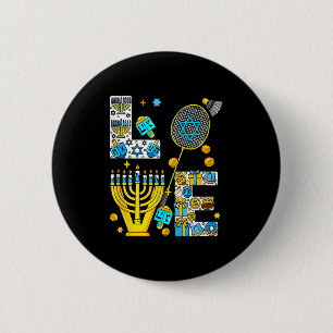 Liebe Chanukka Menora Kostüm Badminton Liebhaber S Button