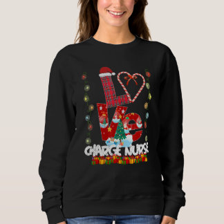 Liebe Charge Nurse Weihnachtsmannmütze Candy Xmas  Sweatshirt