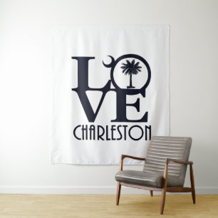 LIEBE Charleston Wandteppich