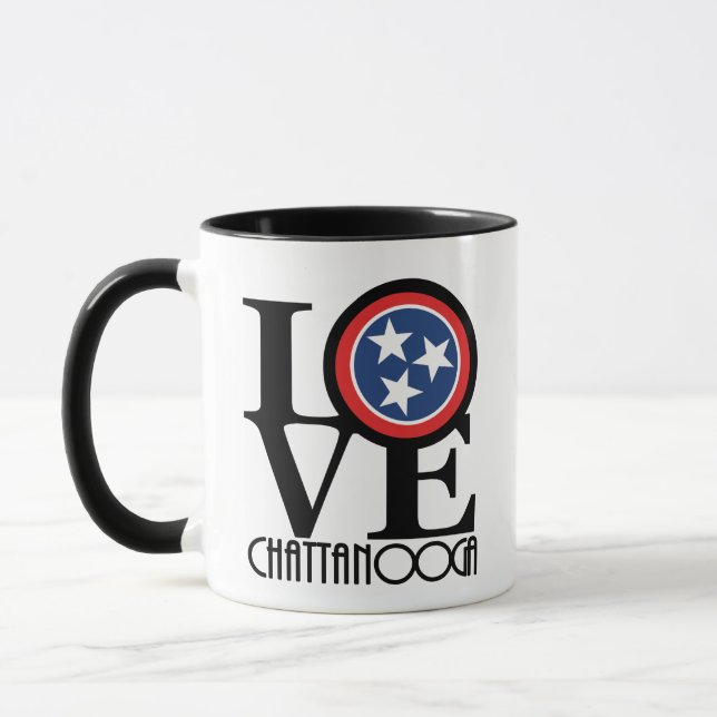LIEBE Chattanooga Tennessee 15oz Tasse (Links)