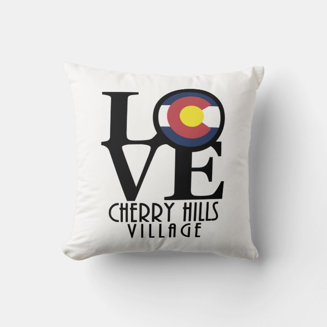 LIEBE Cherry Hills Village Kissen (Vorderseite)