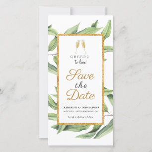 Liebe Chic Champagne Botanische Hochzeit Save The Date