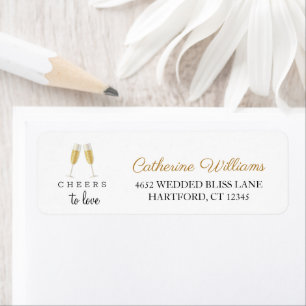 Liebe Chic Champagne Hochzeitsadresse