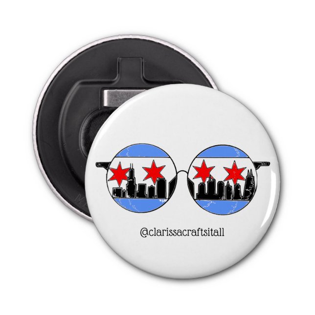 LIEBE chicaGOggles Magnet Flaschenöffner (Vorderseite)