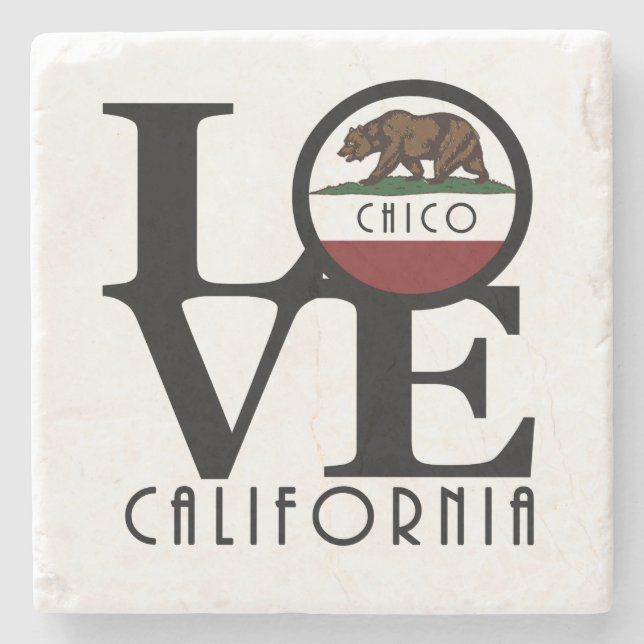 LIEBE Chico California Steinuntersetzer (Vorderseite)
