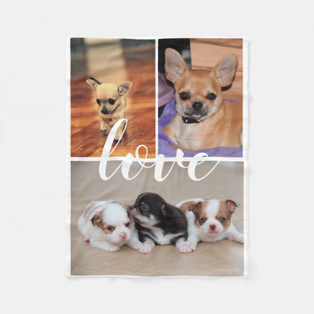 Liebe Chihuahua Foto Fleece Blanket (Vorderseite)