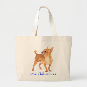 Liebe Chihuahua Jumbo Canvas-Tasche Stoffbeutel