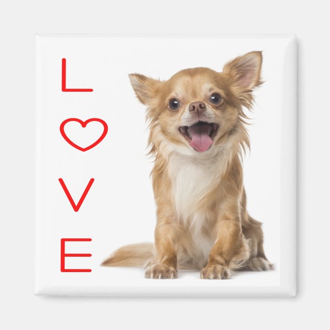 Liebe Chihuahua Puppy Dog Kühlschrankmagnet Magnet (Vorne)