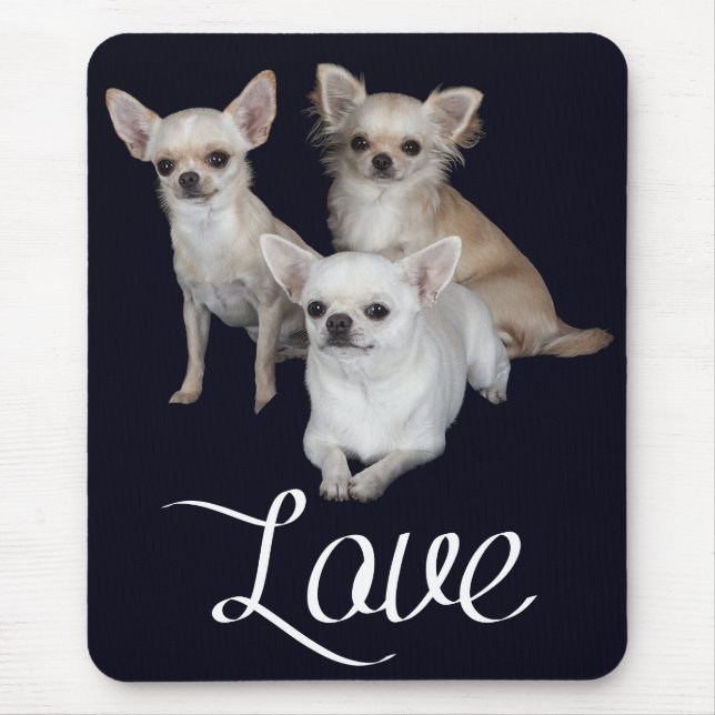 Liebe Chihuahua Welpe Hund Mousepad (Vorne)