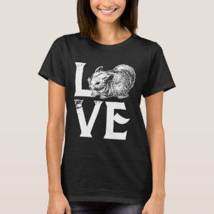 Liebe Chinchilla Niedlich Spirit Animal Silhouette T-Shirt