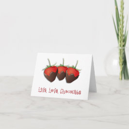 Liebe Chocolate Strawberry Card Karte