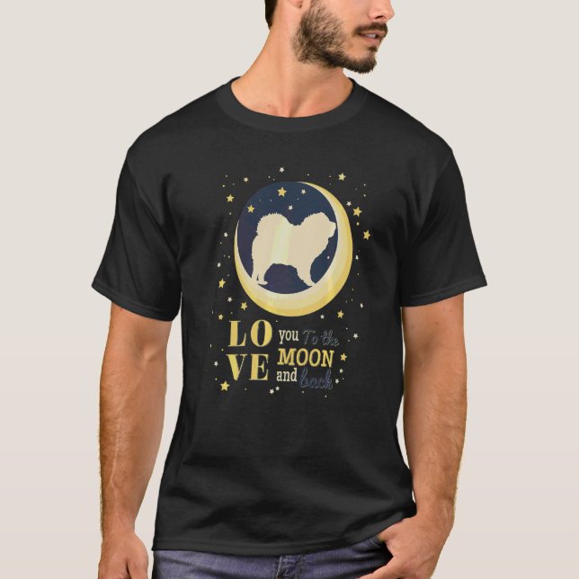 Liebe Chow Chow to Moon T-Shirt (Vorderseite)