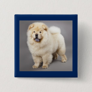 Liebe Chow Chow Welpe Hund Knopf Pin Button