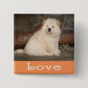 Liebe Chow Chow Welpen-Hund-Button-Pin Button