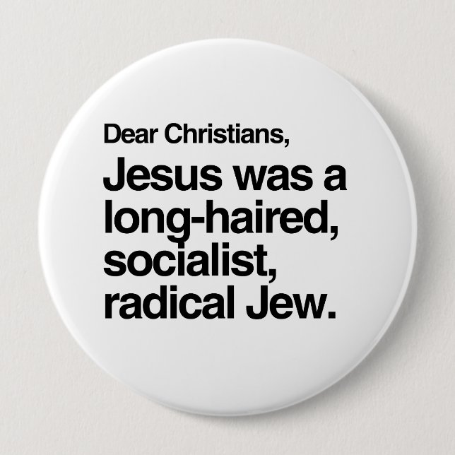 LIEBE CHRISTEN JESUS WAREN EIN JUDE - .PNG BUTTON (Vorderseite)