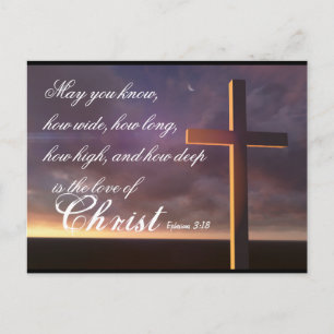 Liebe Christi Bibelverse und Cross Postcard Postkarte