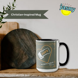 Liebe Christliche Schrift mit zwei Tonarten Tasse