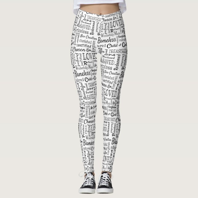 Liebe Christlicher Worte der Bejahung Leggings (Vorderseite)