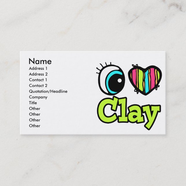 Liebe Clay Visitenkarte (Vorderseite)