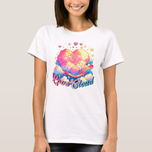 Liebe Cloud - Whimsical Heart and Cloud Design T-Shirt