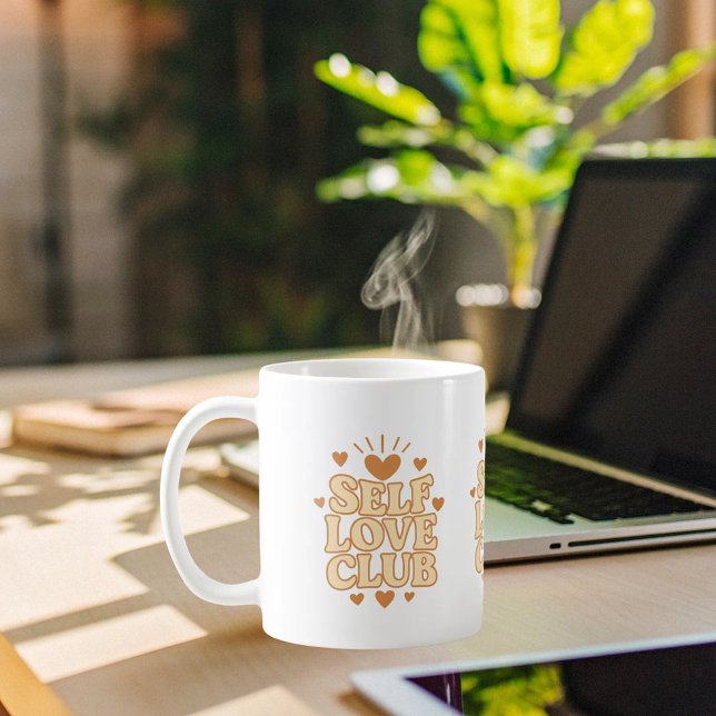 Liebe Club Orange Retro Spaß Kaffeetasse (Von Creator hochgeladen)