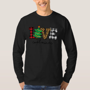 Liebe Coal Miner Weihnachtsfamilie Pajamas Family  T-Shirt