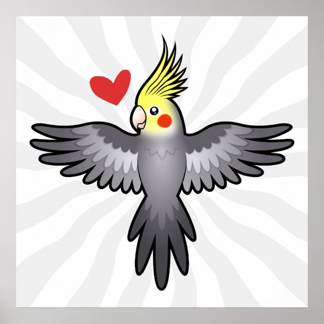 Liebe Cockatiel Poster (Vorne)
