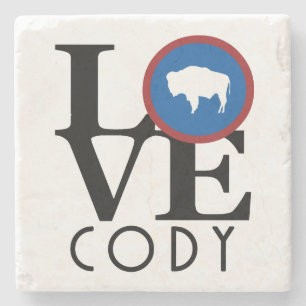 LIEBE Cody Wyoming Steinuntersetzer