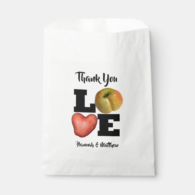 LIEBE Collection Apple Potato Gefallen Beutel Geschenktütchen (Vorderseite)