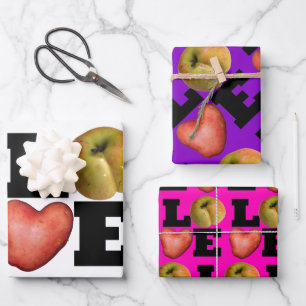 LIEBE Collection Apple Potato Herz WPS3 Geschenkpapier Set