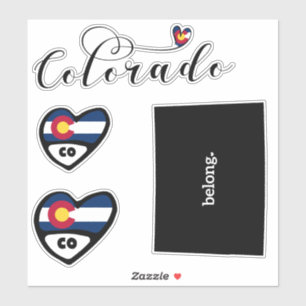 Liebe Colorado 3 Verschiedene Designs Die Stickers Aufkleber