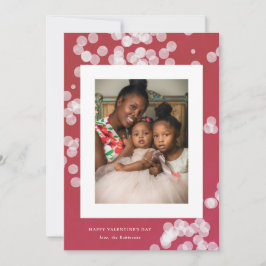 Liebe Confetti Red Valentine's Day Foto Card Feiertagskarte