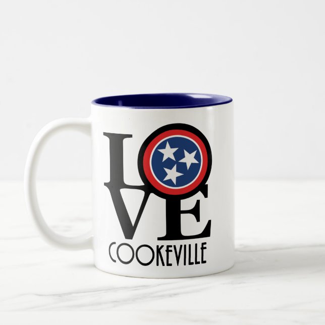 LIEBE Cookeville Tennessee 11oz Zweifarbige Tasse (Links)