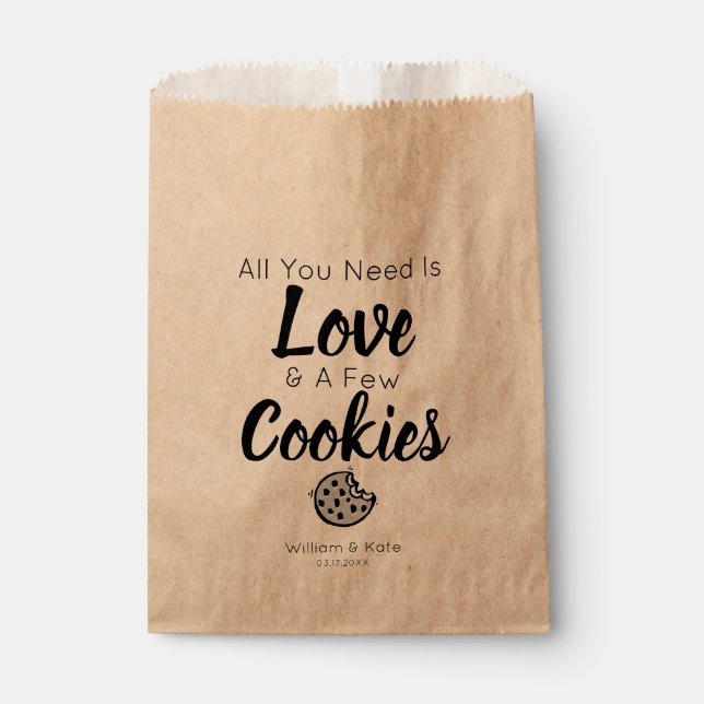 Liebe Cookies Leckerei Gastgeschenk Hochzeit Bag Geschenktütchen (Vorderseite)