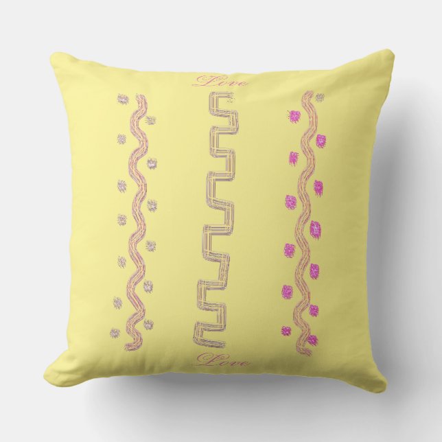 Liebe Coole Doodles Kissen (Vorderseite)