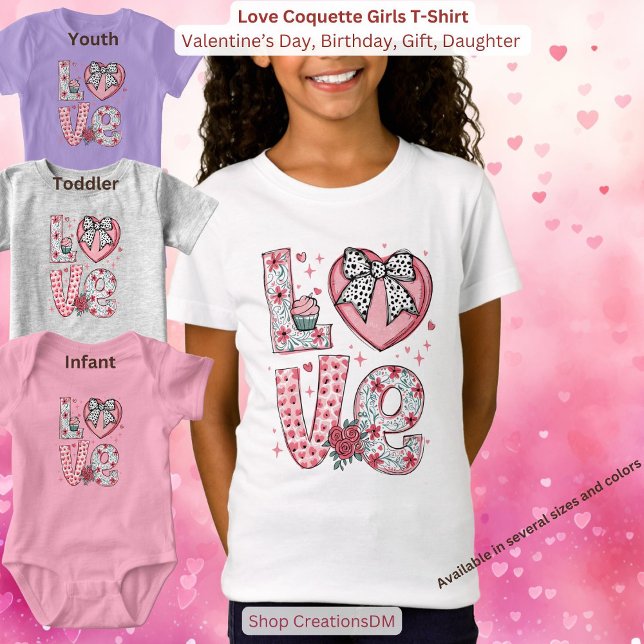 Liebe Coquette Girls T-Shirt (Von Creator hochgeladen)