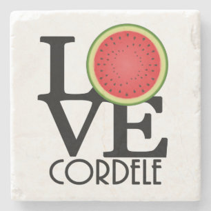 LIEBE Cordele, Georgia Watermelon Serie Steinuntersetzer