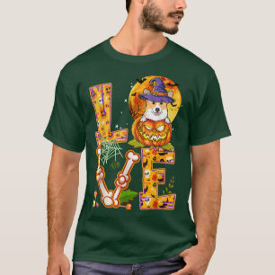 Liebe Corgi Hexch Pumpkin Beängstigende Halloween T-Shirt
