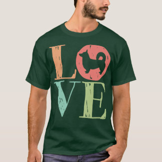 Liebe Corgi Niedlich Retro Dog Lover773 T-Shirt