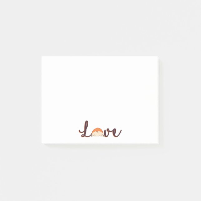 Liebe Corgi Post-it Klebezettel (Vorderseite)