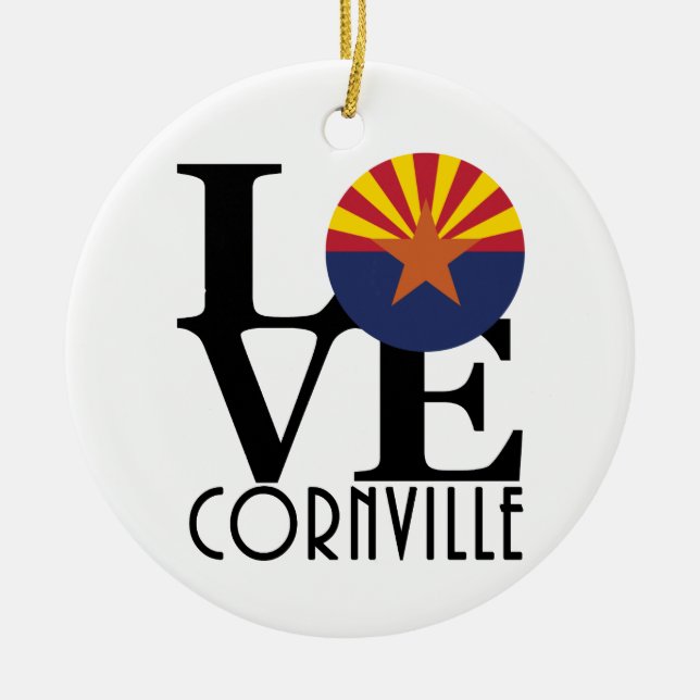 LIEBE Cornville AZ Keramik Ornament (Vorne)