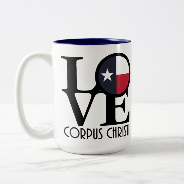 LIEBE Corpus Christi 15oz Zweifarbige Tasse (Links)
