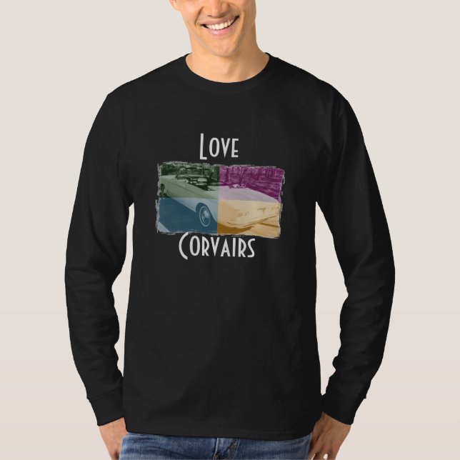 Liebe Corvairs Schwarzes T-Shirt (Vorderseite)