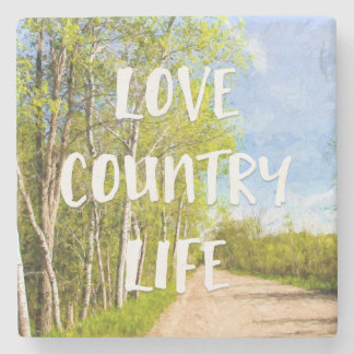Liebe Country Life Direct Road Steinuntersetzer