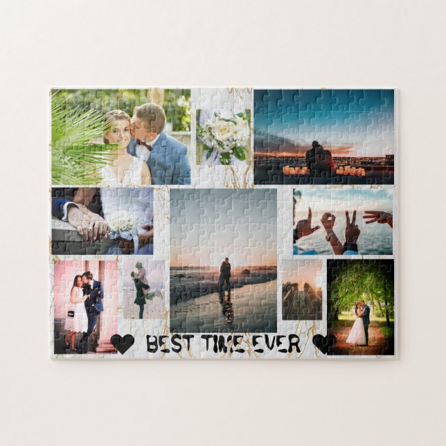 Liebe Couple BEST TIME PRO Personalisiert Collage Puzzle (Horizontal)