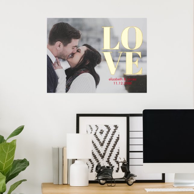 Liebe Couple Foto Hochzeitstag Foliendrucke (In Situ (Schreibtisch))
