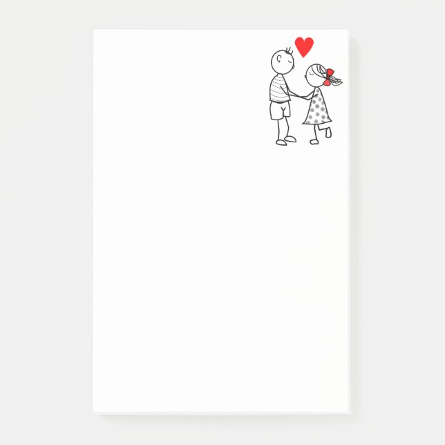 Liebe Couple Post-it® Notes - Anpassbar Post-it Klebezettel (Vorderseite)