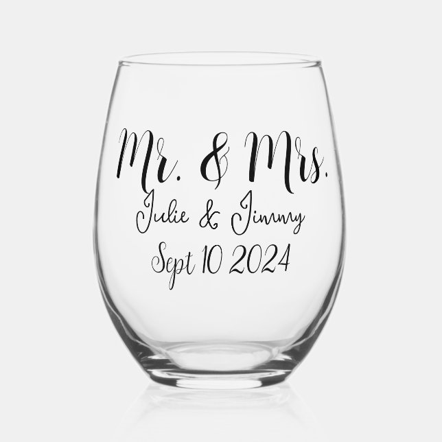 Liebe Couple Red Heart Theme Weinglas Ohne Stiel (Vorderseite)